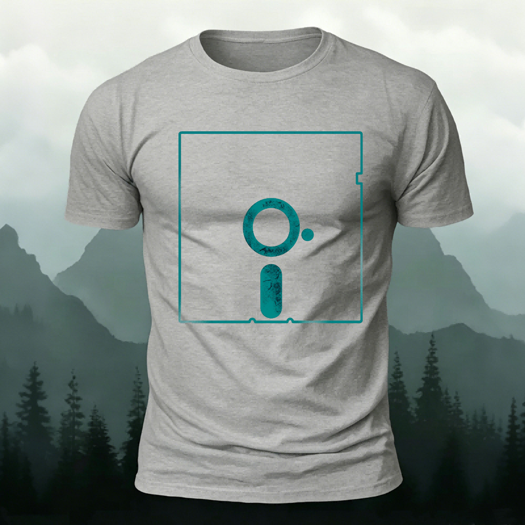 Minimalist Square-Print Casual Outdoor Cotton T-Shirt