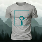 Minimalist Square-Print Casual Outdoor Cotton T-Shirt
