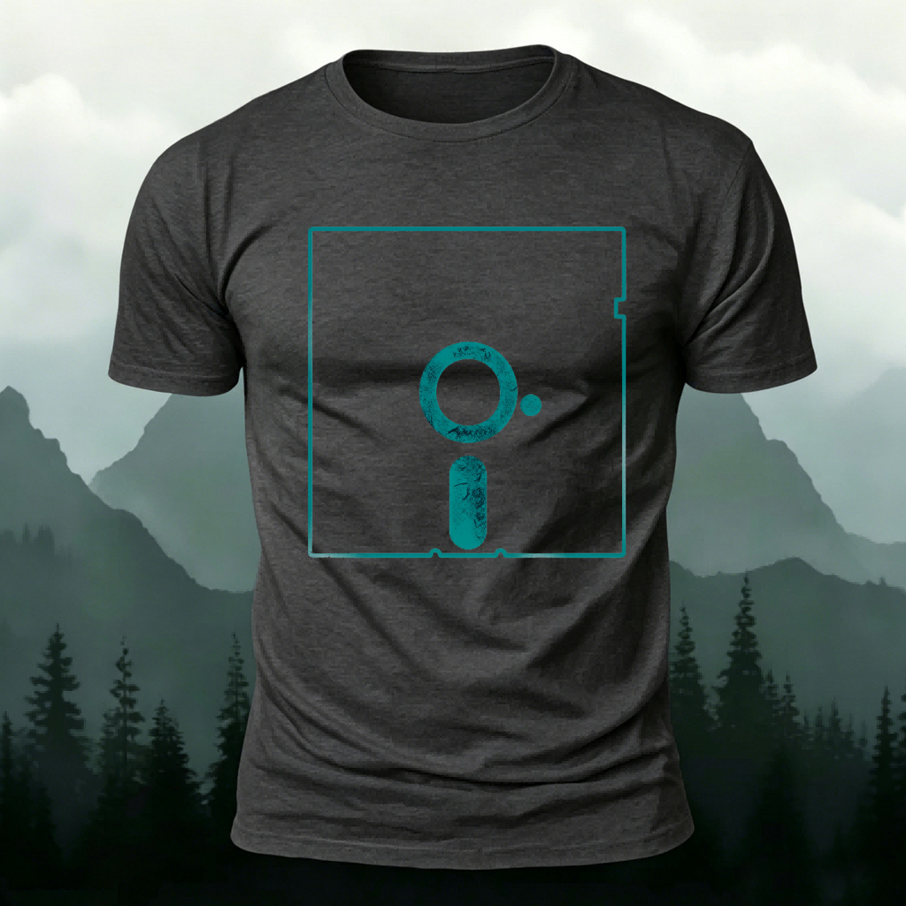 Minimalist Square-Print Casual Outdoor Cotton T-Shirt