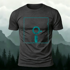 Minimalist Square-Print Casual Outdoor Cotton T-Shirt