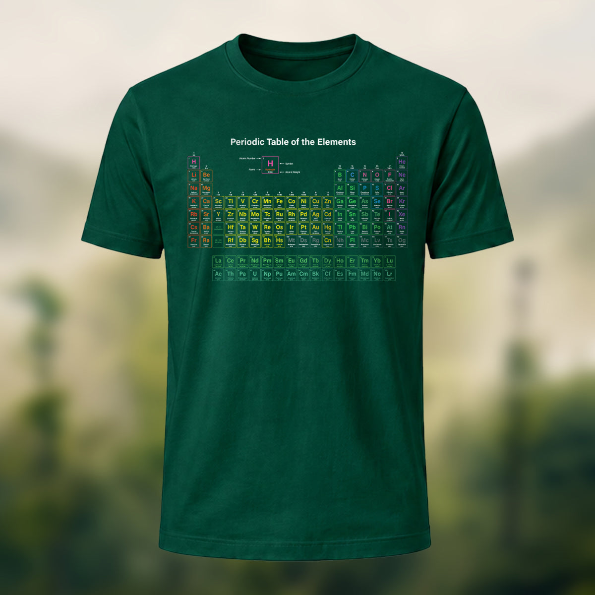 Magic Periodic Table Print Casual Cotton T-Shirt