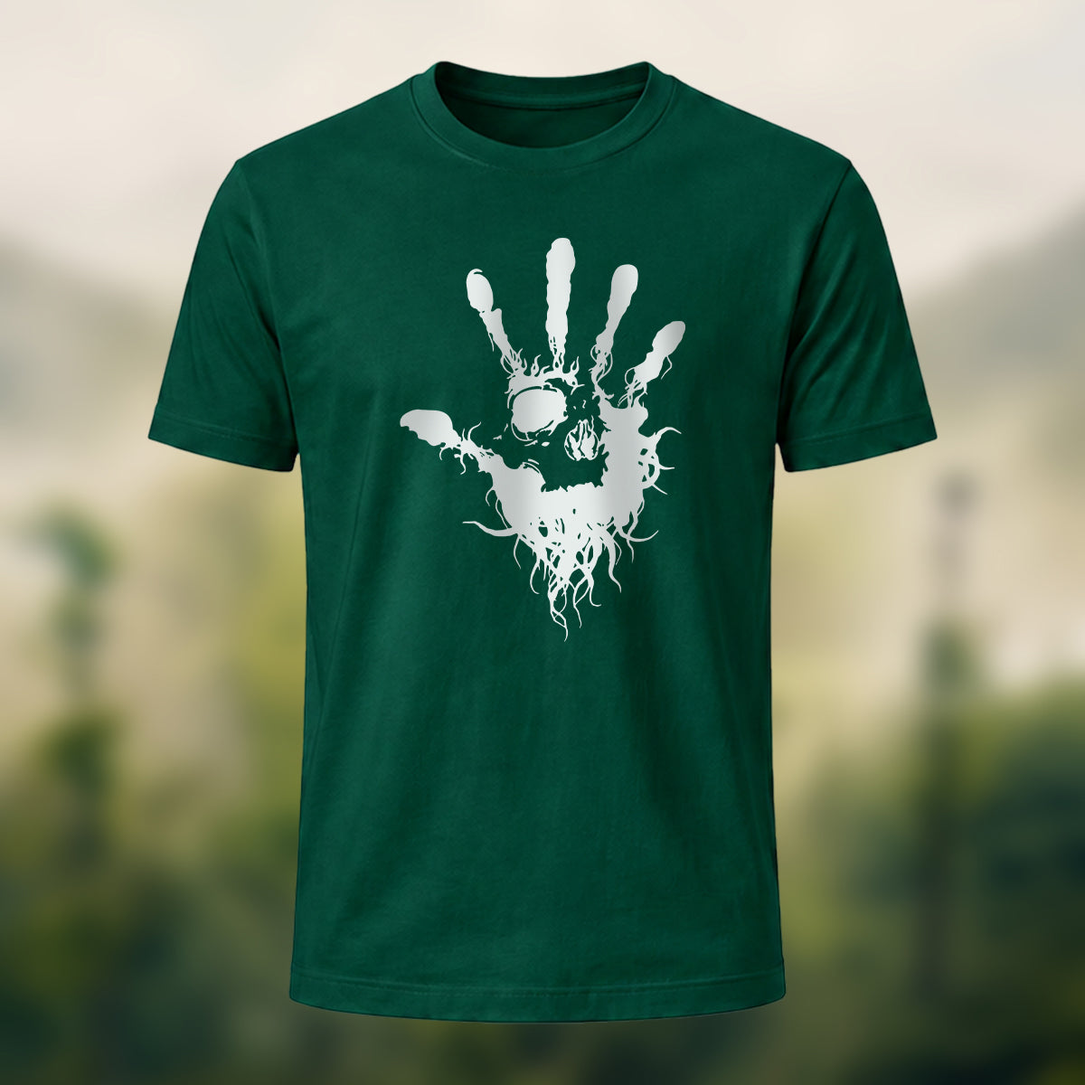 Skeleton Silhouette Print Casual Cotton T-Shirt