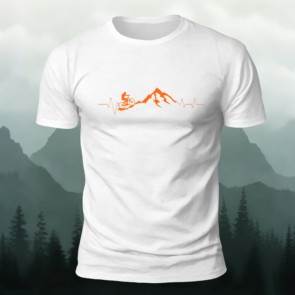 Mountain Bike Printed 100% Cotton Casual T-Shirt