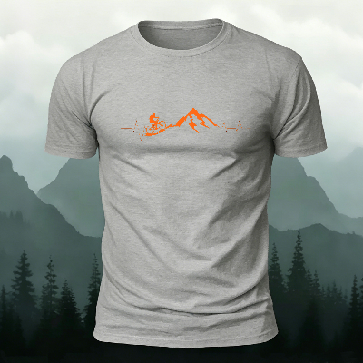 Mountain Bike Printed 100% Cotton Casual T-Shirt