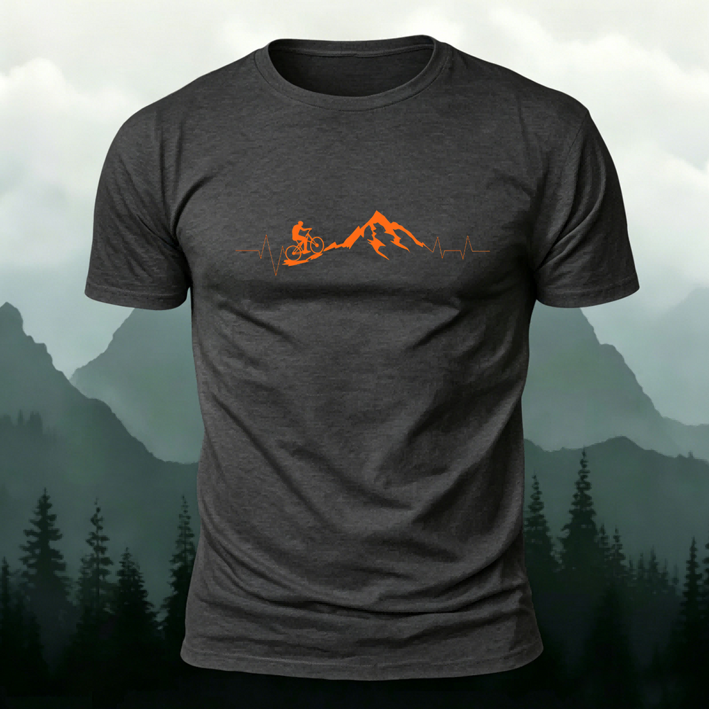 Mountain Bike Printed 100% Cotton Casual T-Shirt