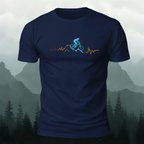 Mountain Bike Colorful Printed Combed Cotton Casual Tee