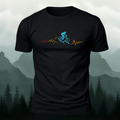 Mountain Bike Colorful Printed Combed Cotton Casual Tee