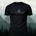 Mountain Bike Colorful Printed Combed Cotton Casual Tee