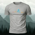 Mountain Bike Colorful Printed Combed Cotton Casual Tee
