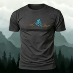 Mountain Bike Colorful Printed Combed Cotton Casual Tee