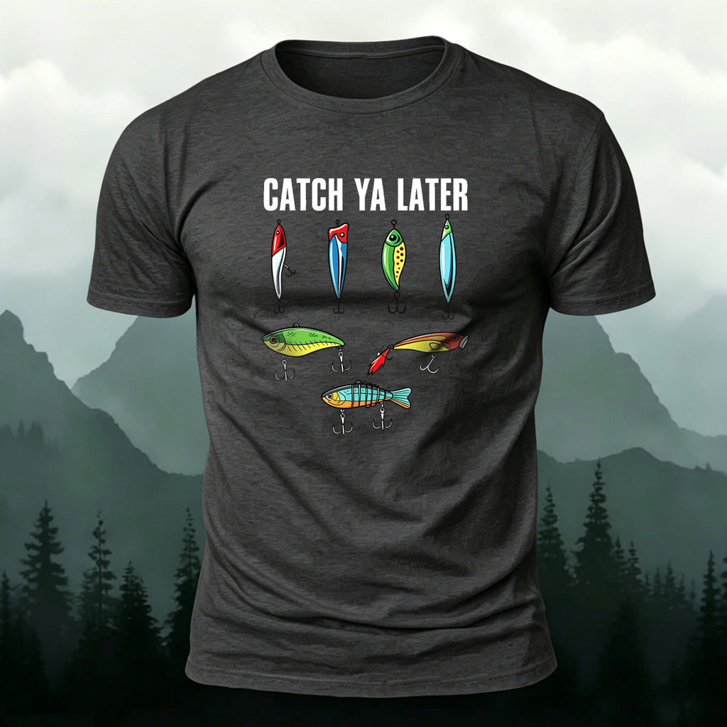 Catch Ya Later Printed Combed Cotton Casual T-Shirt