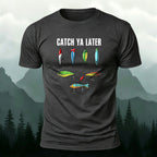 Catch Ya Later Printed Combed Cotton Casual T-Shirt