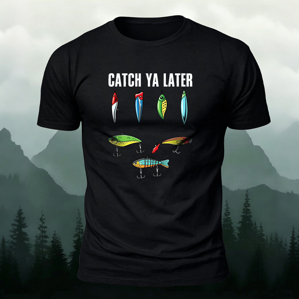 Catch Ya Later Printed Combed Cotton Casual T-Shirt