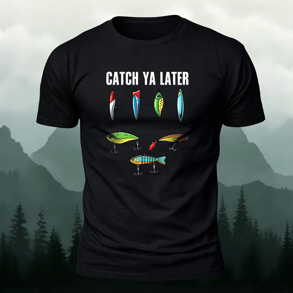 Catch Ya Later Printed Combed Cotton Casual T-Shirt