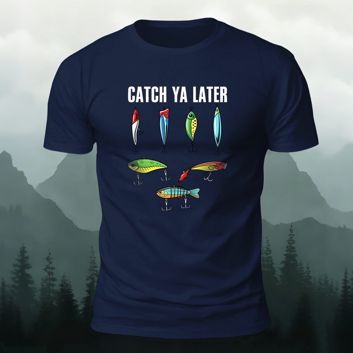 Catch Ya Later Printed Combed Cotton Casual T-Shirt