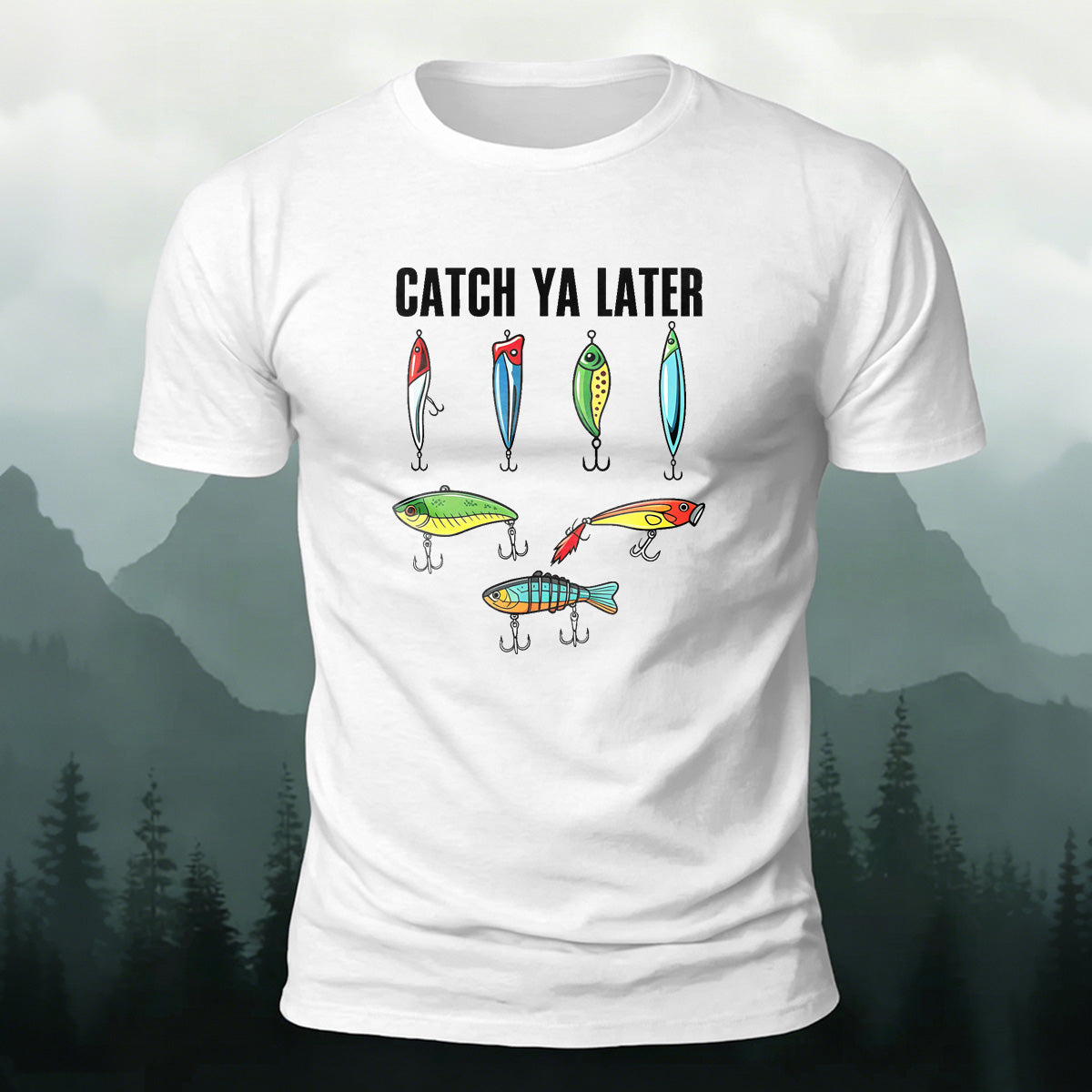 Catch Ya Later Printed Combed Cotton Casual T-Shirt