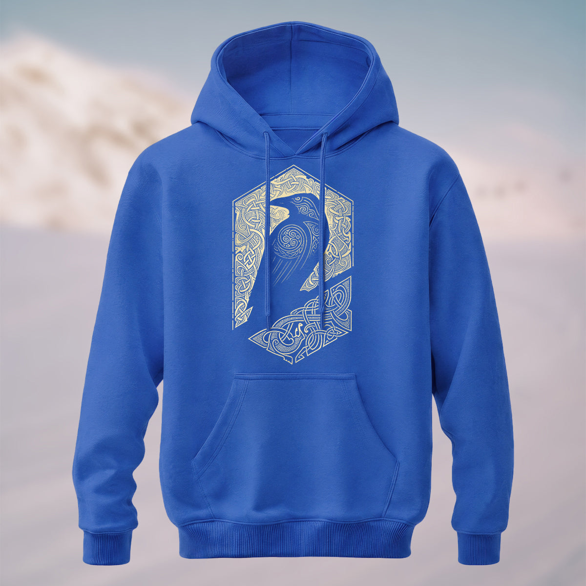 Cotton Made Bird Totem Print Casual Versatile Hoodie