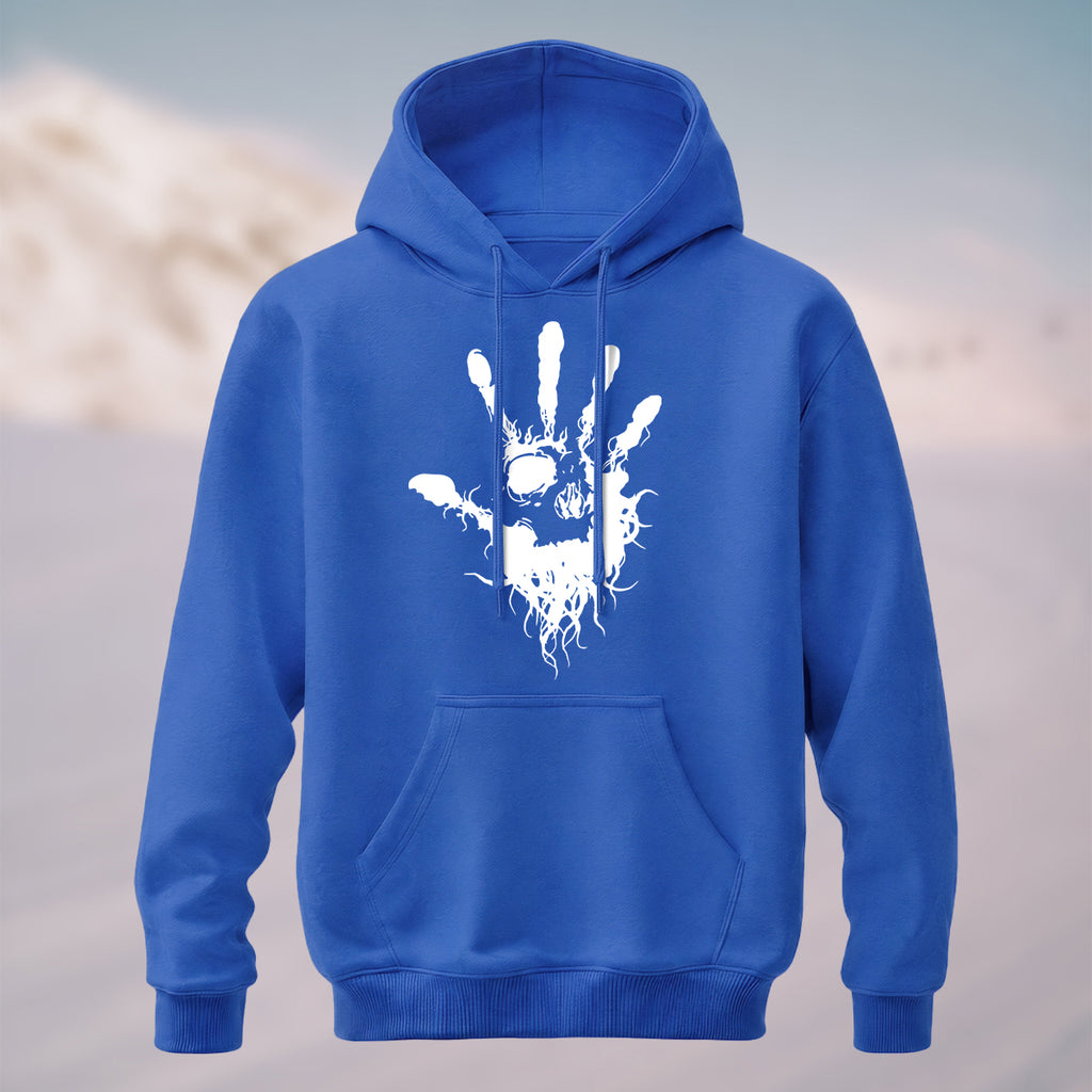 Cotton Made Dark Palm Skeleton Print Hoodie