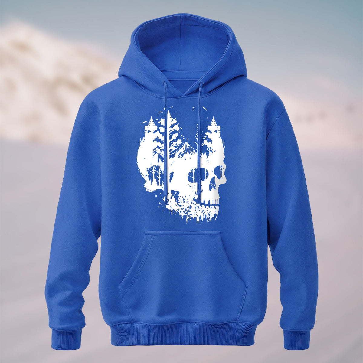 Cotton Made Dark Skull Print Hoodie