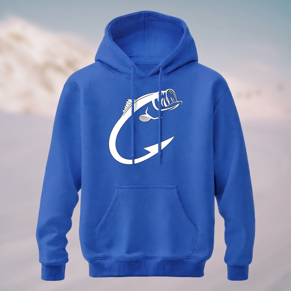 Cotton Made Creative Fish Shaped Hook Print Hoodie