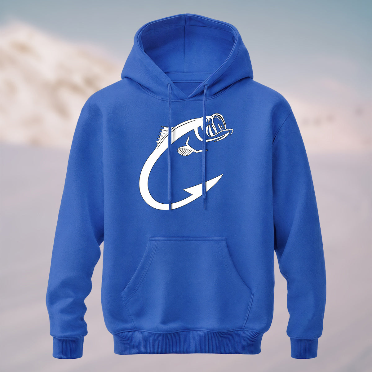 Cotton Made Creative Fish Shaped Hook Print Hoodie