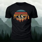 Men's Mountain Forest Deeply Wild Print T-shirt