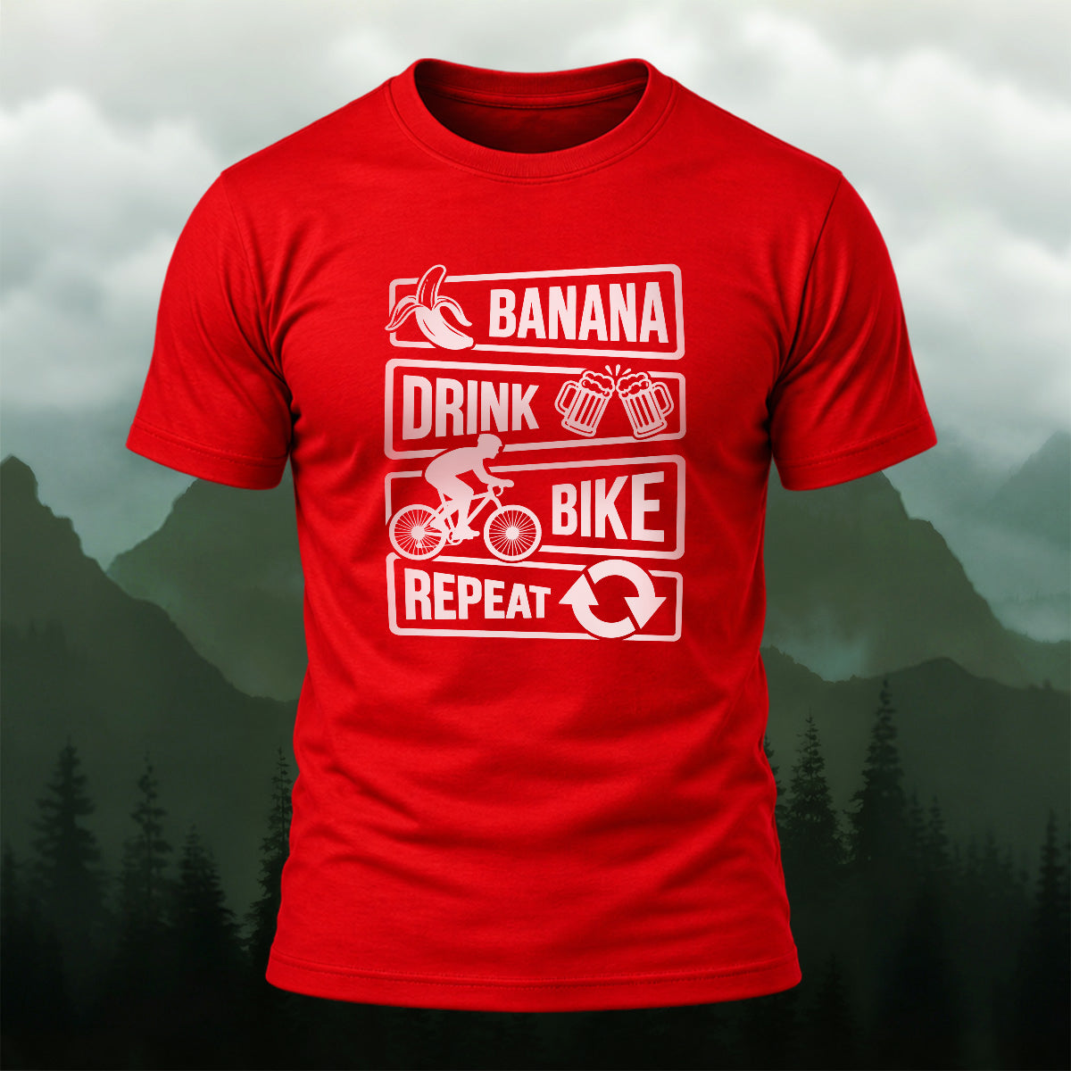 Funny Casual Cycling Routine Cotton T-Shirt