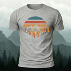Men's Mountain Forest Deeply Wild Print T-shirt