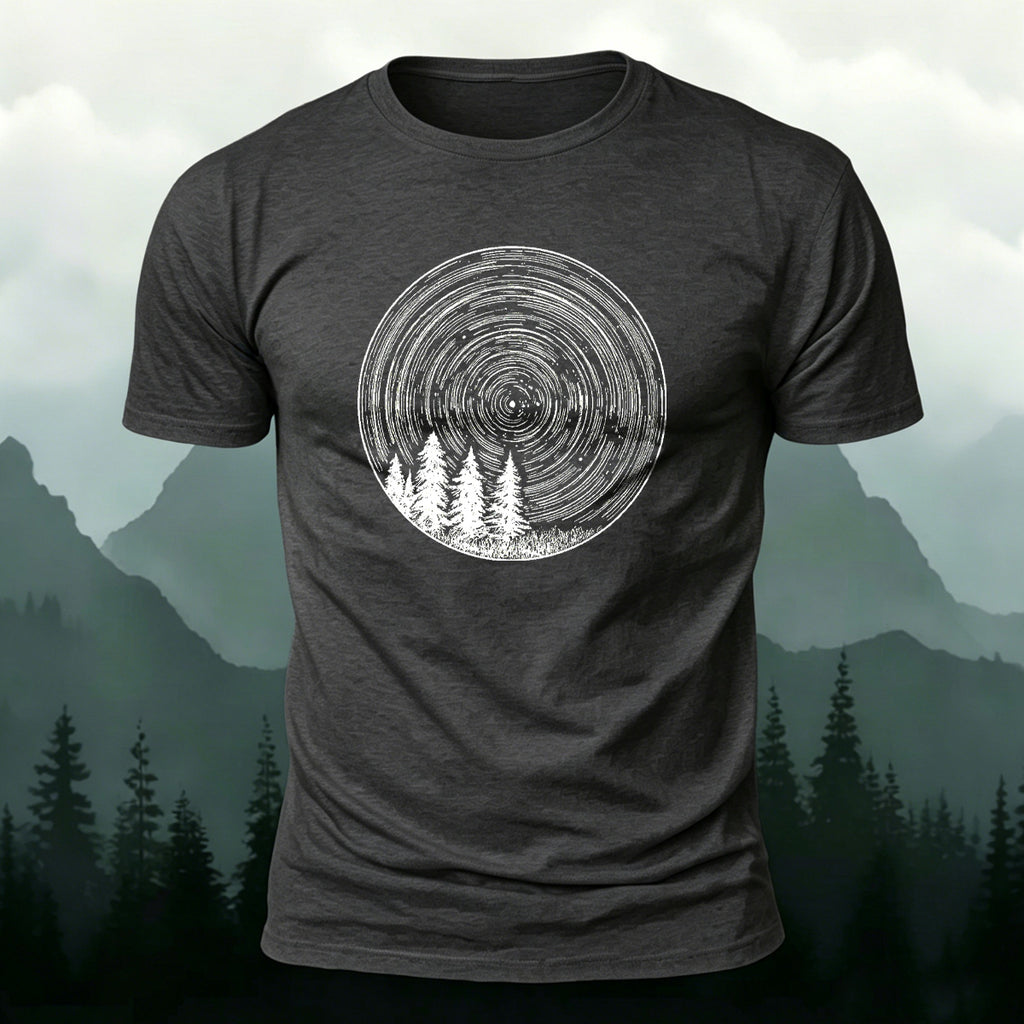 Enchanted Forest Print Combed Cotton Casual T-Shirt