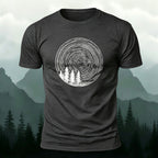 Enchanted Forest Print Combed Cotton Casual T-Shirt
