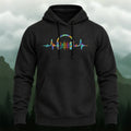 Cotton Made Vibrant Headphone Waveform Hoodie