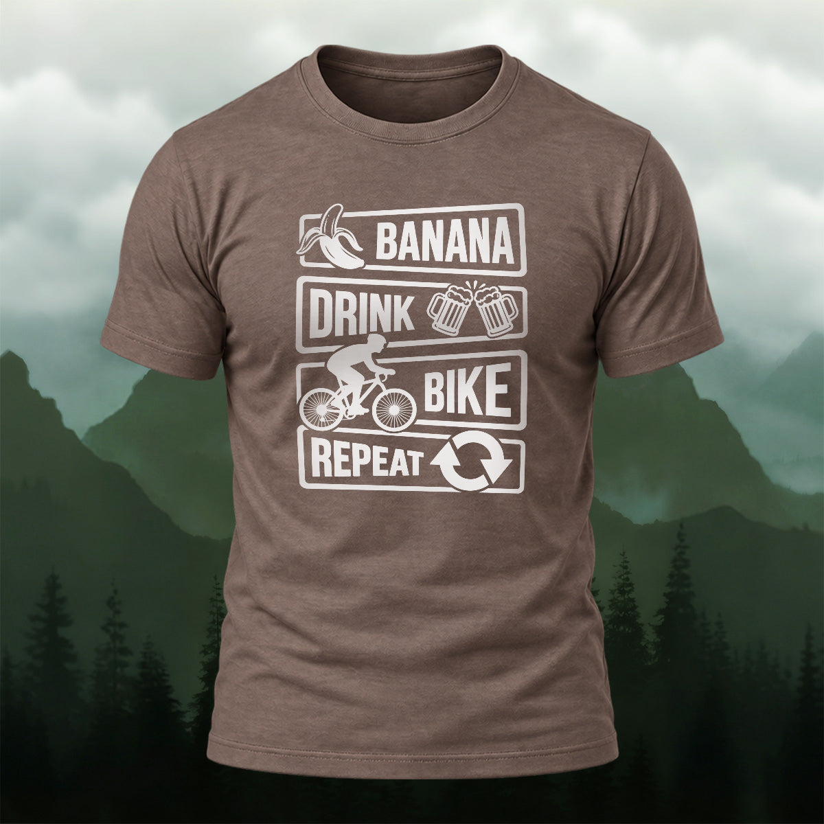 Funny Casual Cycling Routine Cotton T-Shirt
