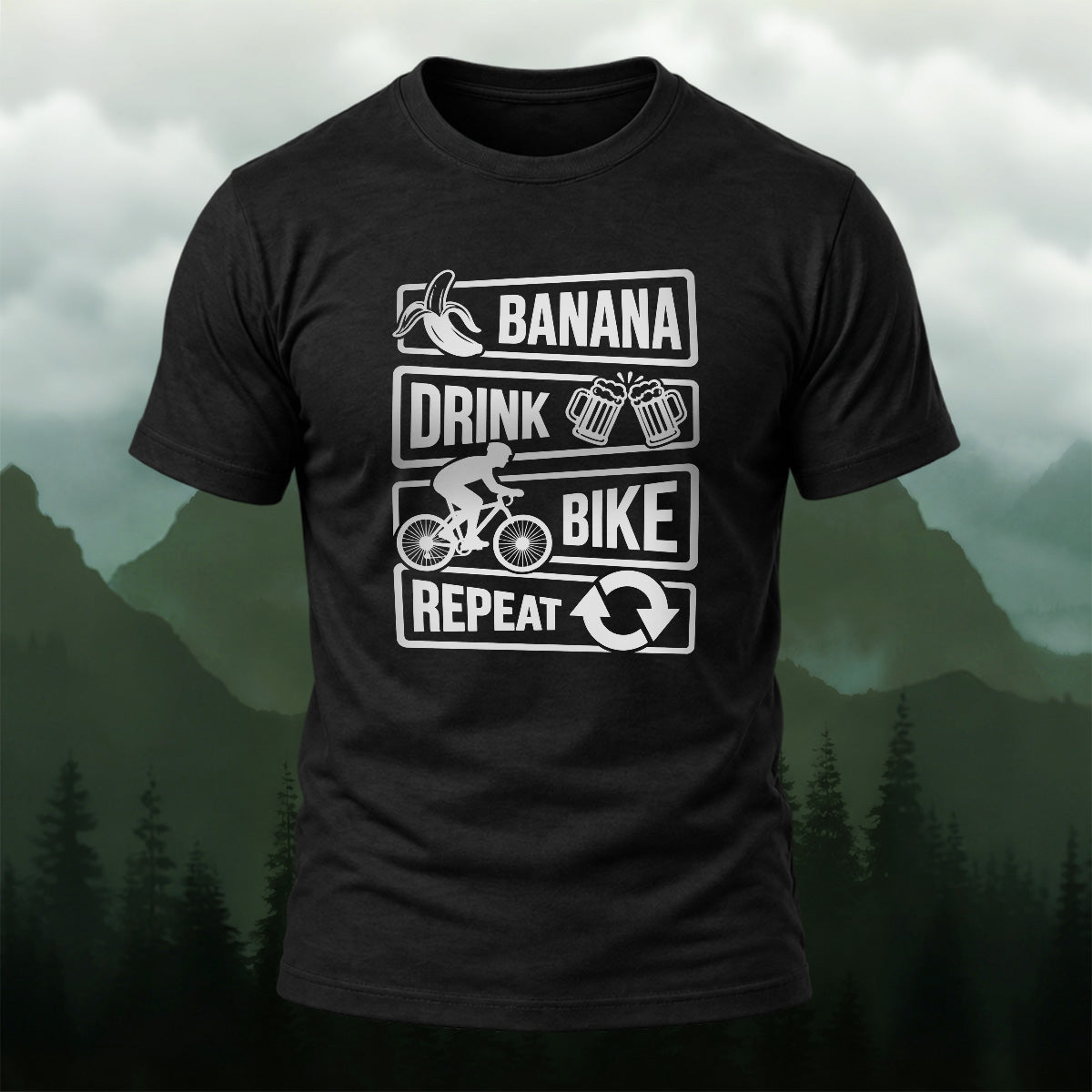 Funny Casual Cycling Routine Cotton T-Shirt