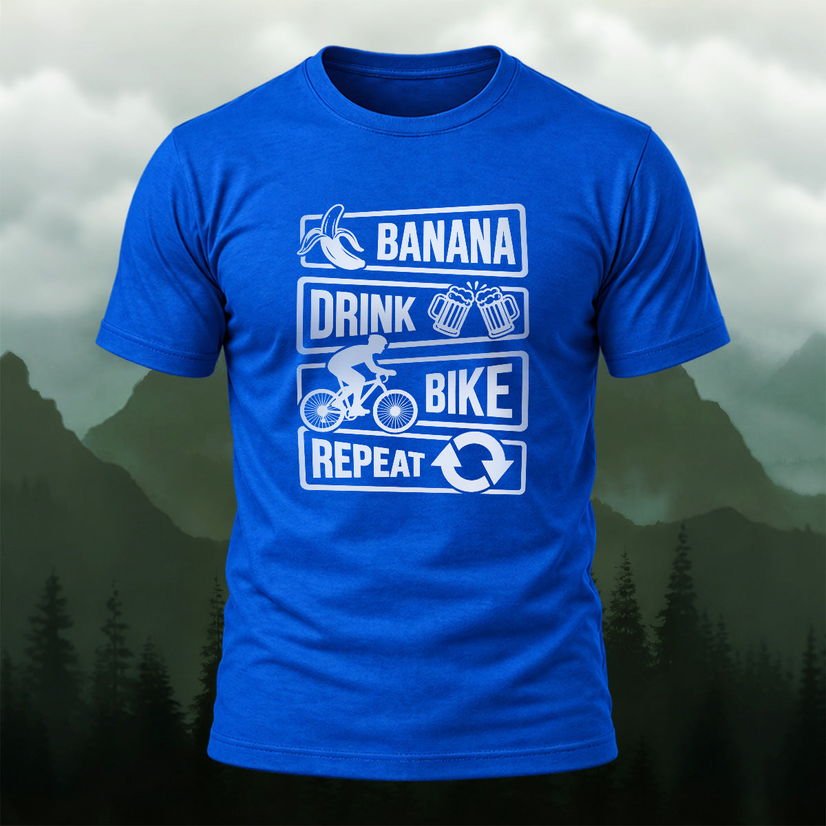 Funny Casual Cycling Routine Cotton T-Shirt