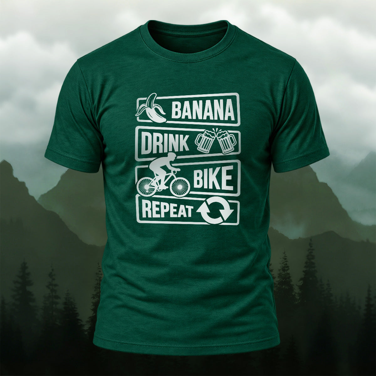 Funny Casual Cycling Routine Cotton T-Shirt