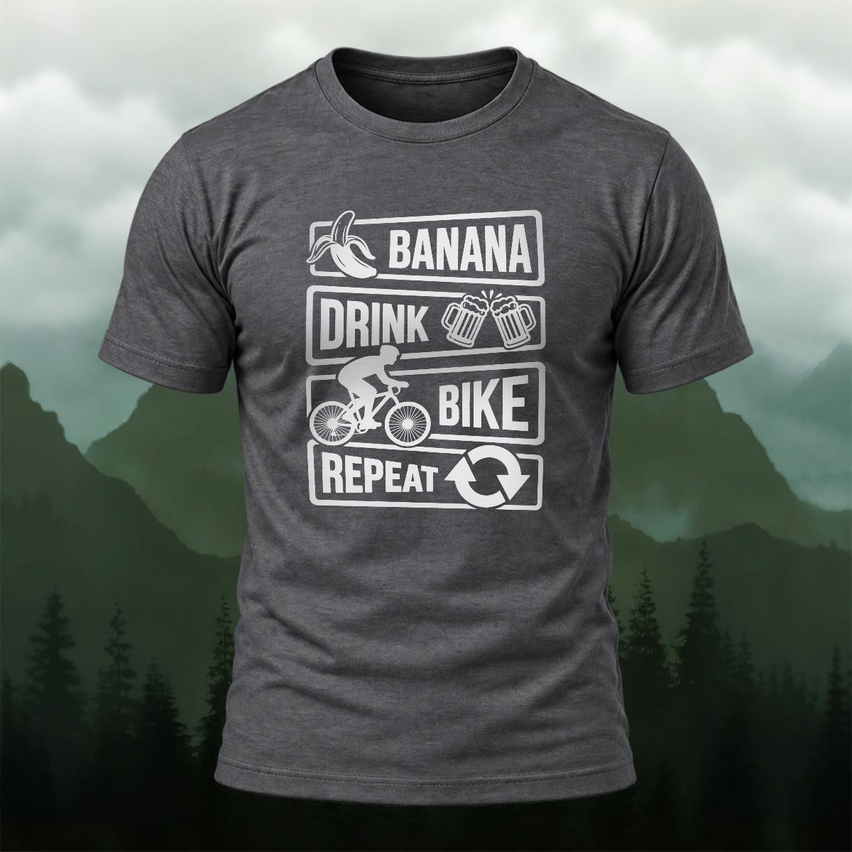Funny Casual Cycling Routine Cotton T-Shirt