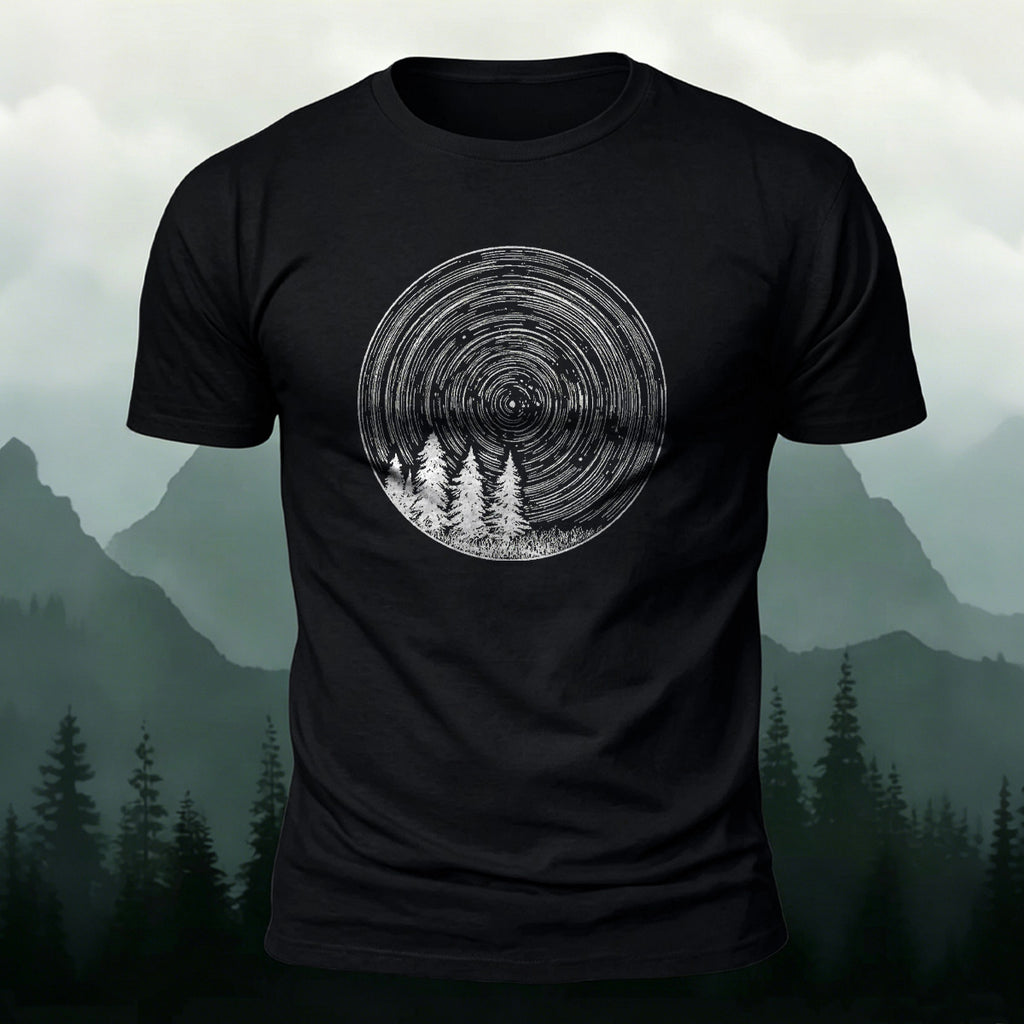Enchanted Forest Print Combed Cotton Casual T-Shirt