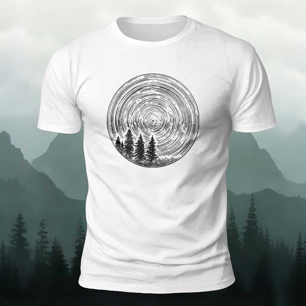 Enchanted Forest Print Combed Cotton Casual T-Shirt