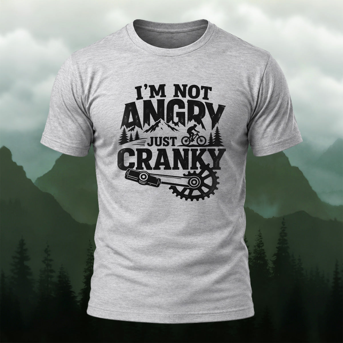 Casual Humorous Cranky Cycling Cotton T-Shirt