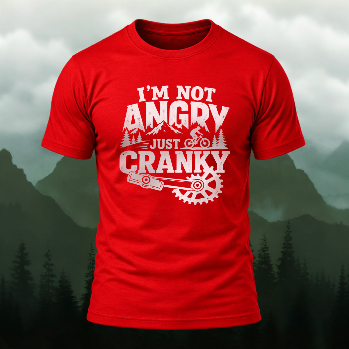 Casual Humorous Cranky Cycling Cotton T-Shirt