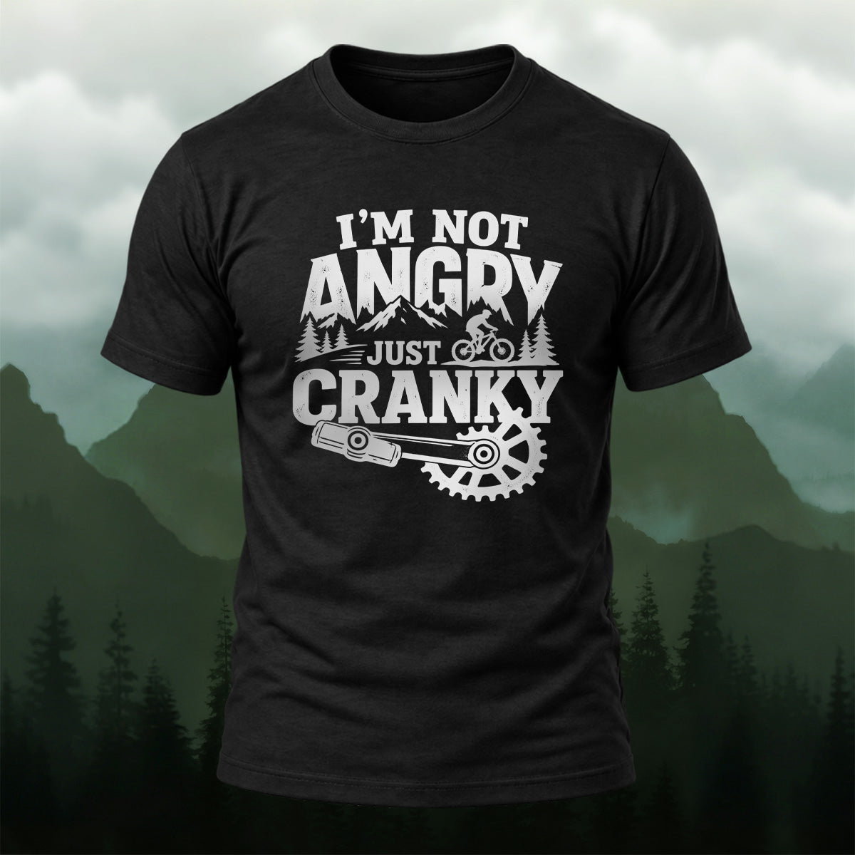 Casual Humorous Cranky Cycling Cotton T-Shirt