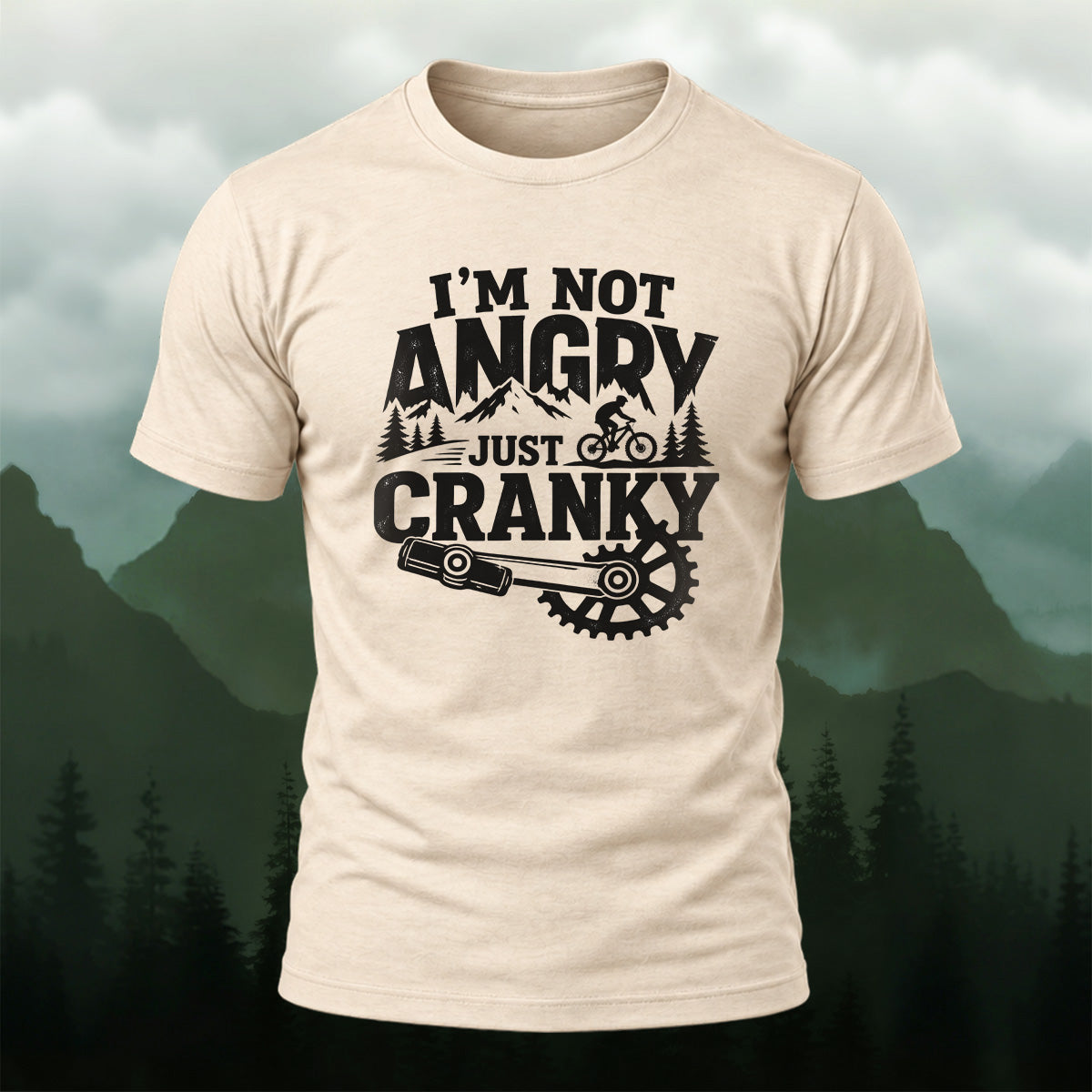 Casual Humorous Cranky Cycling Cotton T-Shirt