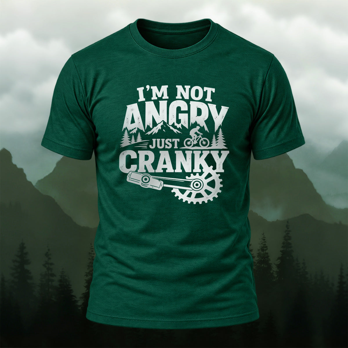 Casual Humorous Cranky Cycling Cotton T-Shirt