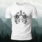 Lush Branches Lung Print Skin-friendly Cotton T-shirt