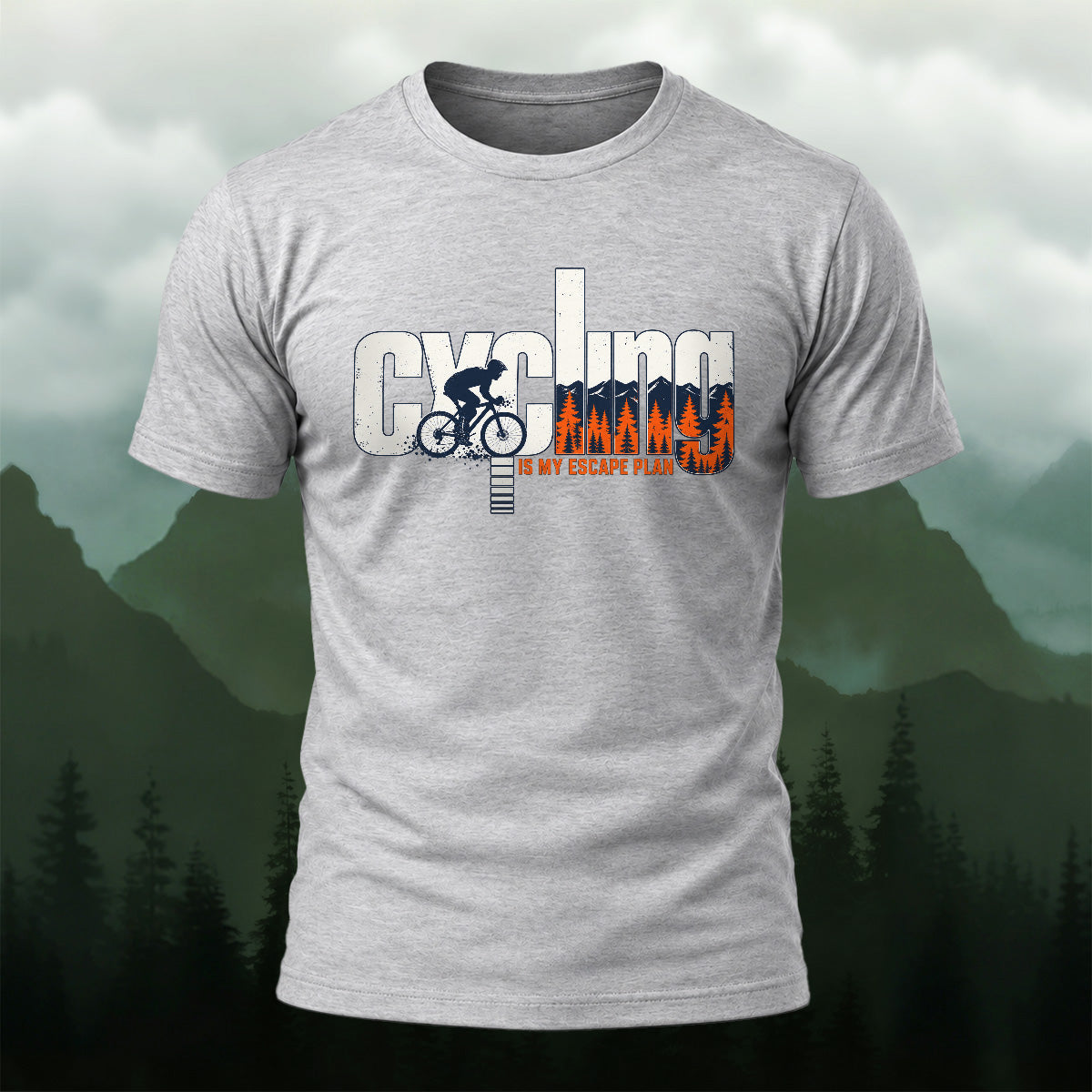 Casual Outdoor Cycling Slogan Cotton T-Shirt