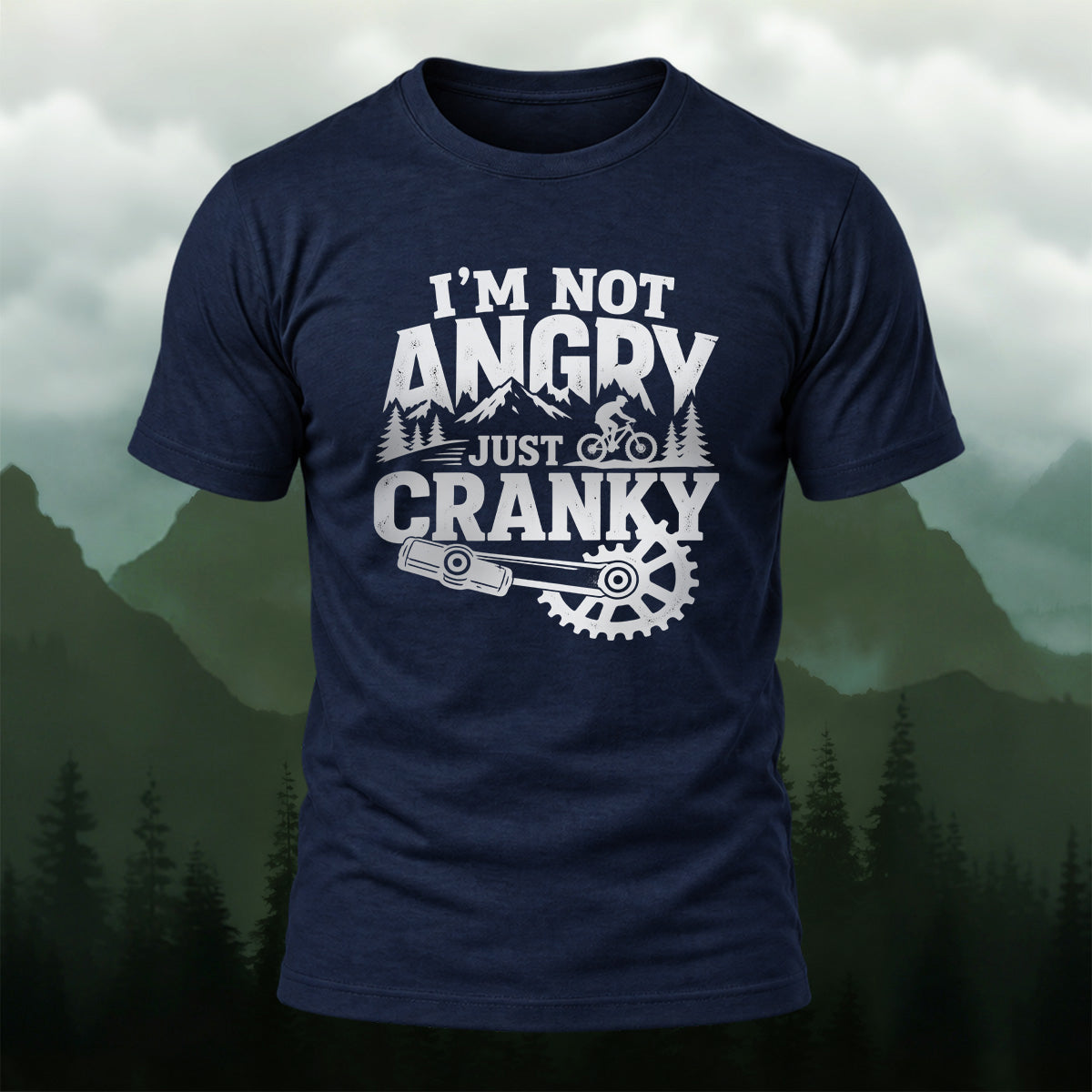 Casual Humorous Cranky Cycling Cotton T-Shirt