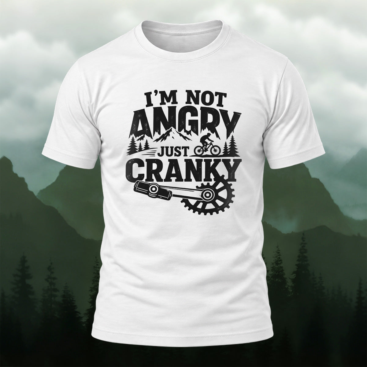 Casual Humorous Cranky Cycling Cotton T-Shirt