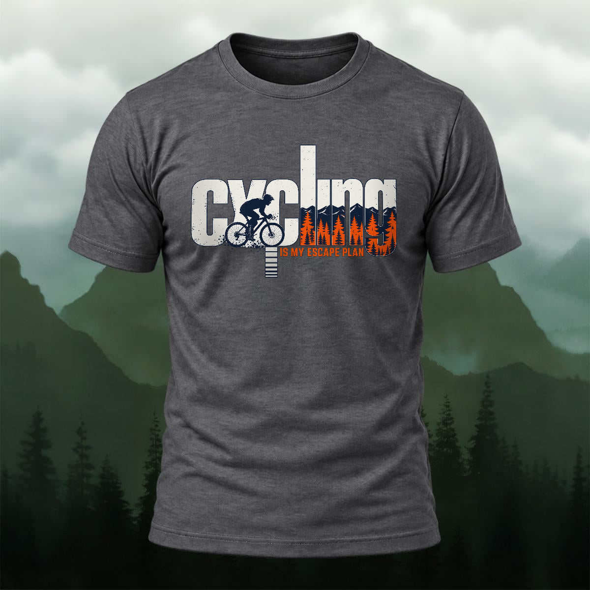 Casual Outdoor Cycling Slogan Cotton T-Shirt