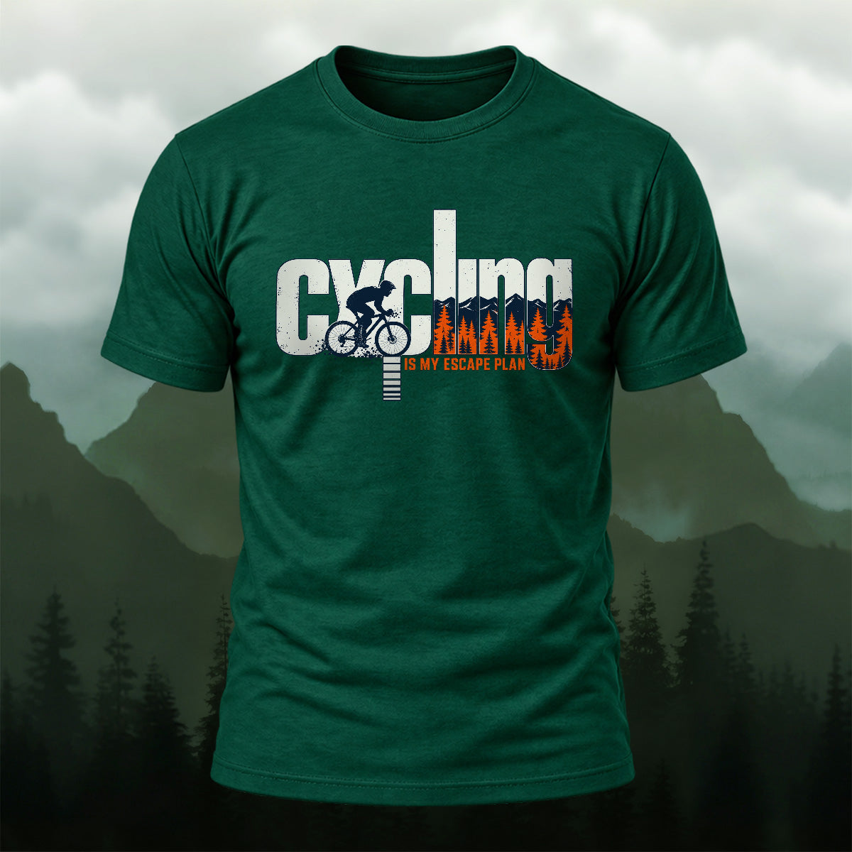 Casual Outdoor Cycling Slogan Cotton T-Shirt