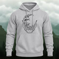 Cotton Made Abstract Skeleton Wave Hoodie